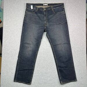 Levis Jeans Men 44x31 Blue Denim Signature Gold Straight Leg‎ Relaxed Tag 40x32